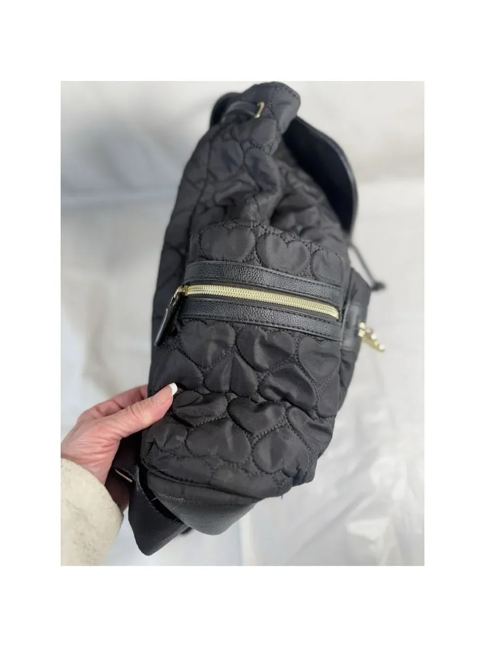 Betsey Johnson Backpack Quilted Black